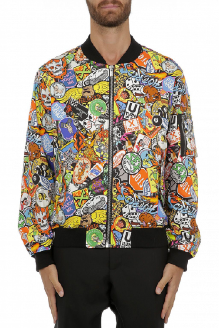 Moschino men discount bomber print