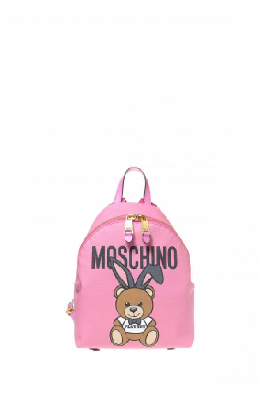 Moschino Women's backpack eco-leather Moschino Bear Playboy pink